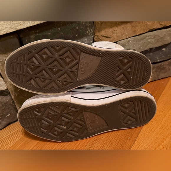 Converse white platform hi top sneakers women’s size 5.5 - Picture 4 of 6